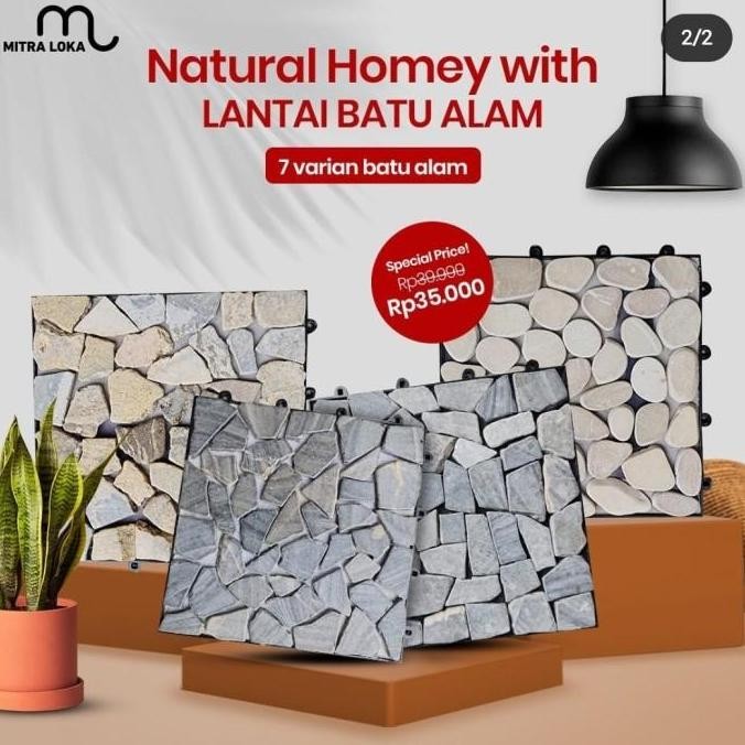 [Expert] Mitra Loka Ubin Batu Alam Decking Tile Lantai Batu Taman Outdoor