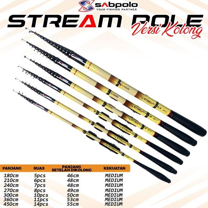 Joran Tegek Sabpolo Stream Pole Kolong Joran Tegek