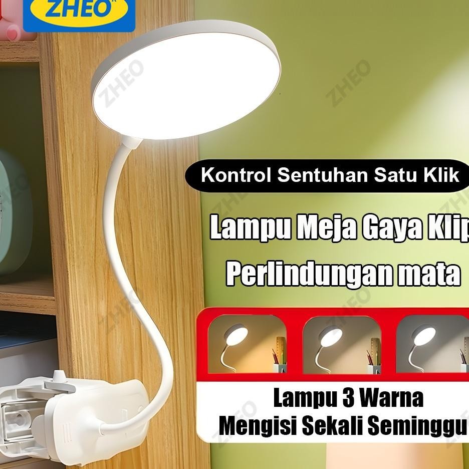Lampu Meja Lampu Belajar Jepit Usb Led Portable Charge Touch Screen Adjustable 7K