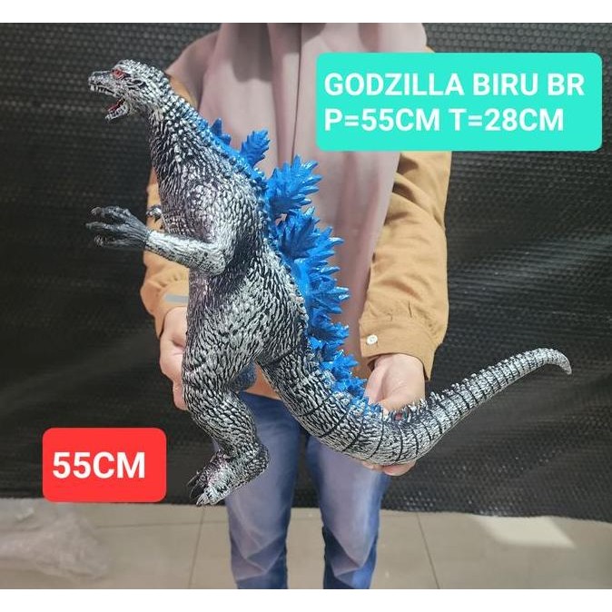 diskon! boneka godzilla jumbo 55cm - mainan dinosaurus besar anak laki-laki