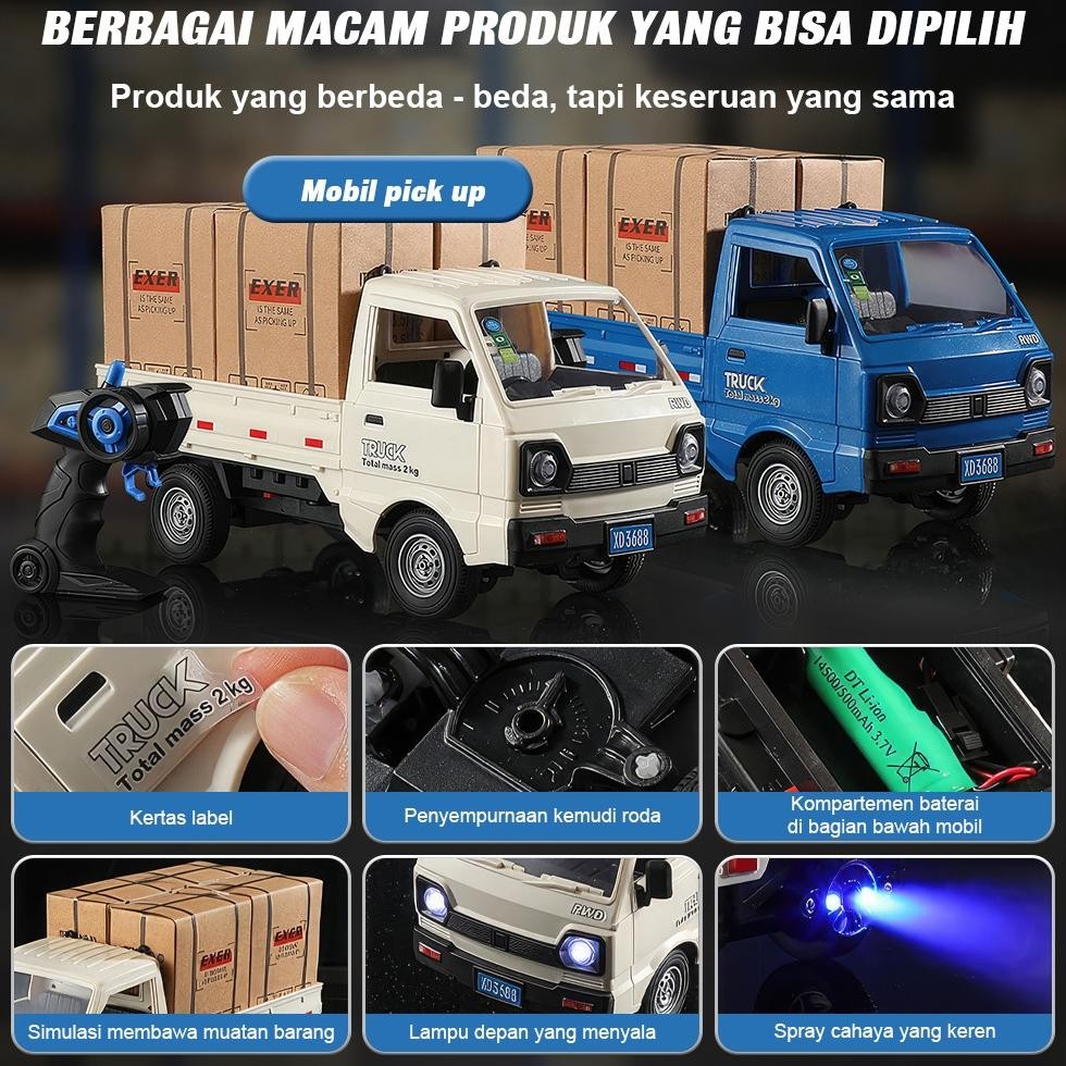 Gh-67 Tatajoy Truk Oleng Remote Control Besar Truk Oleng Miniatur Kayu Trucker Hat Truk Plastik Truk