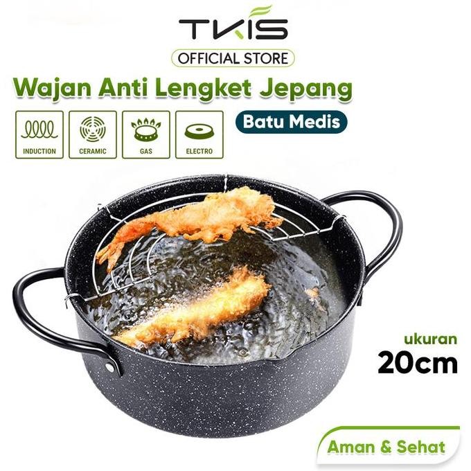 BEBAS ONGKIR - TKIS Panci penggorengan Panci multifungsi Deep Frypan Cookware TK-829
