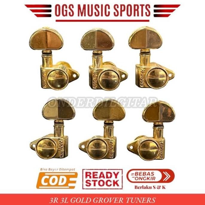TUNERS MACHINE HEAD DRYER 3R 3L GROVER GOLD ORIGINAL DAN TERPERCAYA