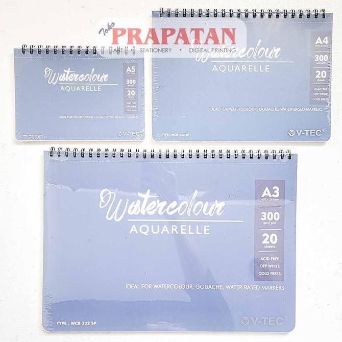 

Sale V-Tec Spiral Watercolor Book Pad | Buku Cat Air