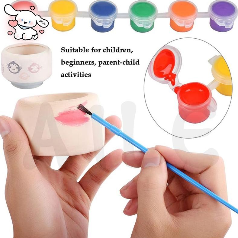 Mainan Roda Tembikar Mini Anak-Anak Studio Seniman AktIVitas Kerajinan Mesin Keramik Dengan Tanah Li