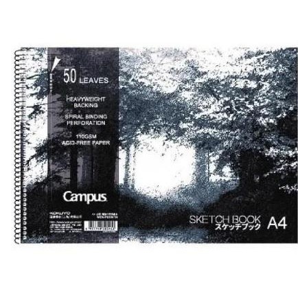 

TERMURAH - Kokuyo Campus Sketchpad, Spiral Binding 110 GSM Acid-Free