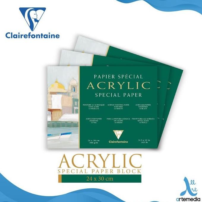 

Sale Kertas Gambar Clairefontaine Acrylic Paper 24X30Cm Paper Block