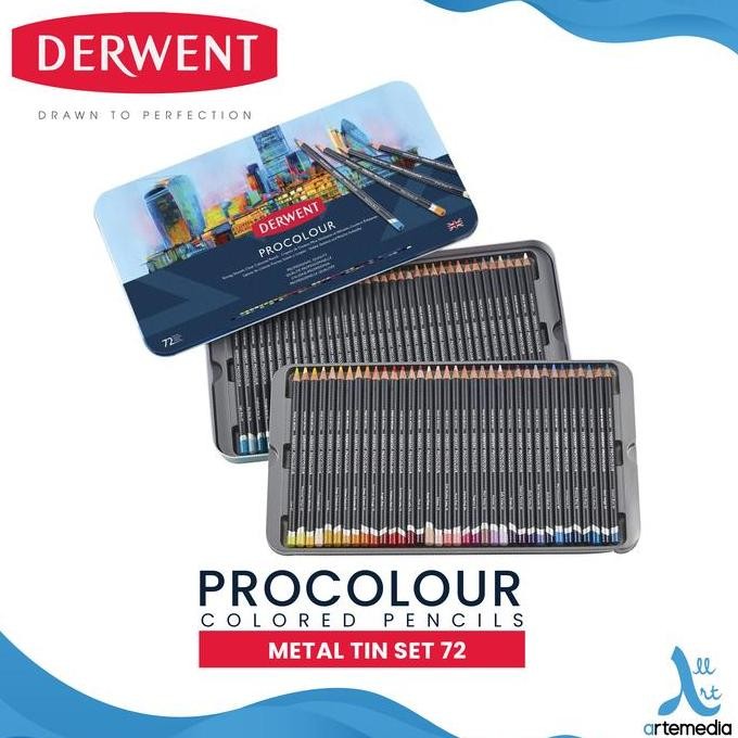 

BEBAS ONGKIR - Pensil Warna Derwent Procolour 72 Pencil Color Metal Tin Set