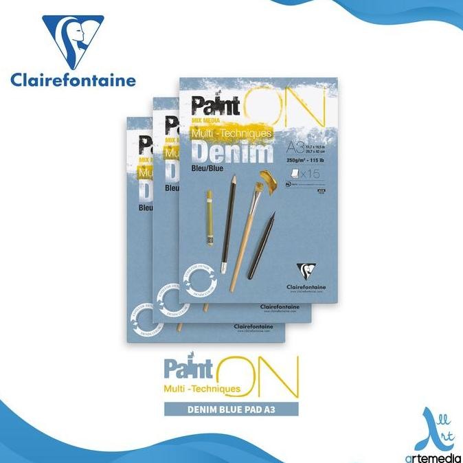 

Sale Kertas Gambar Clairefontaine Paint On A3 Denim Multi Techniques Pad