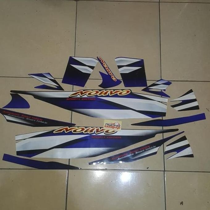 TERBARU STRIPING NOUVO LELE 2002 HITAM BIRU