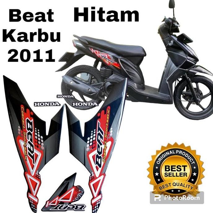READY STRIPING HONDA BEAT KARBU 2011 HITAM, LIS BODY MOTOR BEAT 2011 HITAM