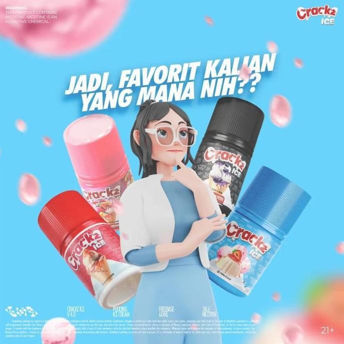 

Terlaris | Terbaru | Best Seller | Termurah Crackz Ice Strawberry Saltnic Original | High Quality | Berkualitas