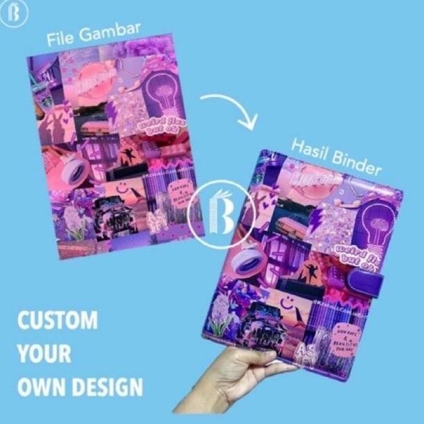 

New Binder HPO CUSTOM 6ring A6 organizer printing kulit desain sendiri