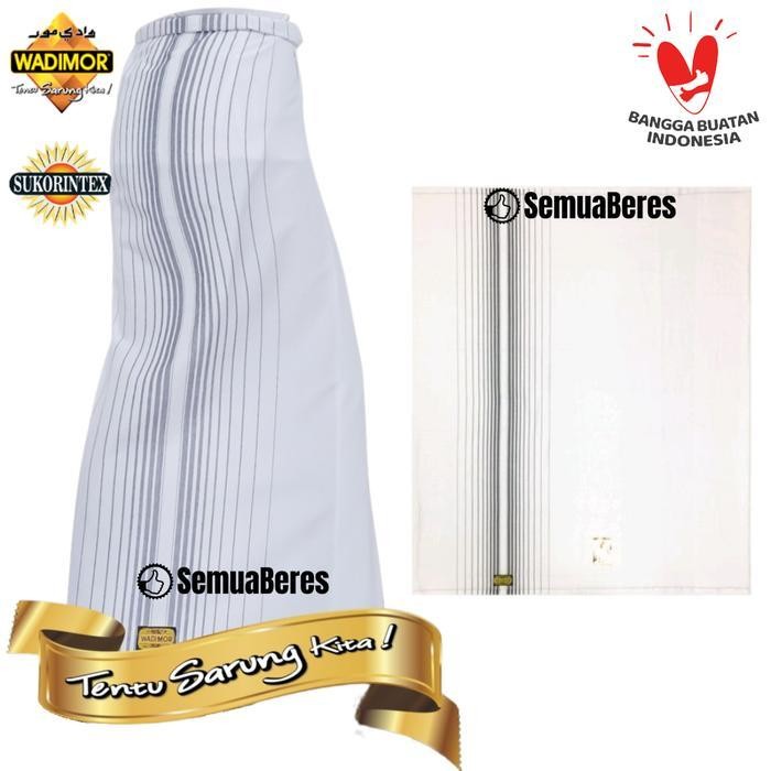 Sarung Wadimor Polos Warna Hitam / Putih / Abu / Navy / Biru / Tumpal - Sarung Sholat Pria Dewasa