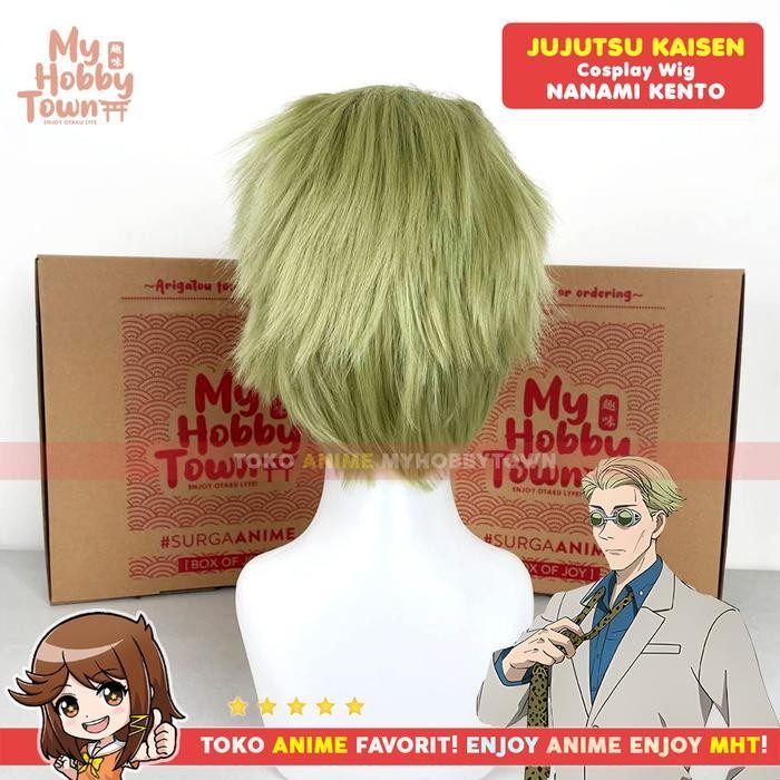 Wig Cosplay Anime Jujutsu Kaisen : Nanami Kento Rambut Palsu