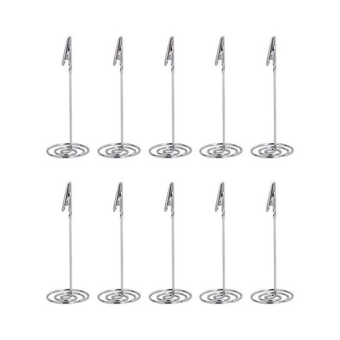 

New 10pcs 12cm Price Tag Besi Klip Holder Photo Memo Note Card