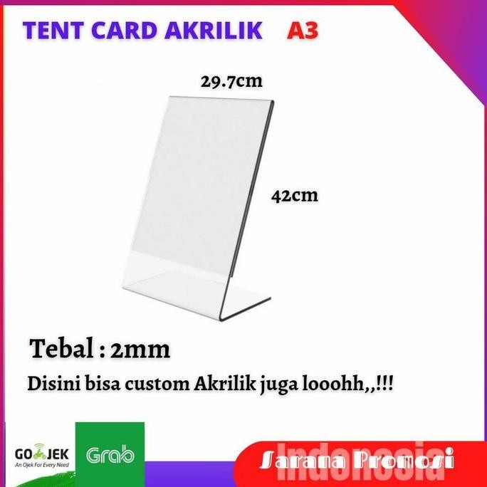 

New TEND CARD ACRILIK A3 / TEND HOLDER / ACRILIK DISPLY/ MEGA CIPTA/PROMO