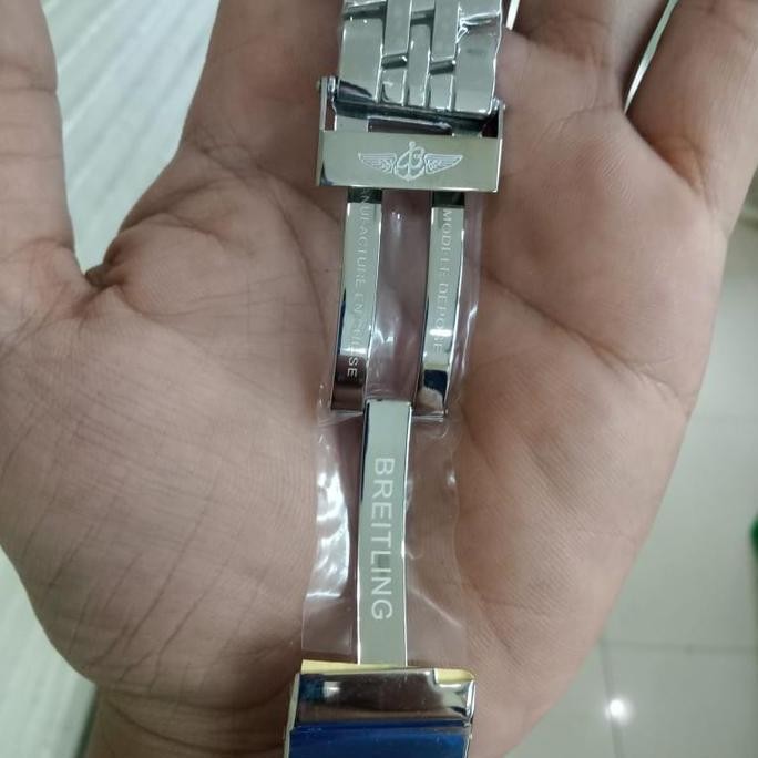 Baru STRAP TALI JAM BREITLING RANTAI 1884 FULL STAINLESS STEEL UKURAN 22MM