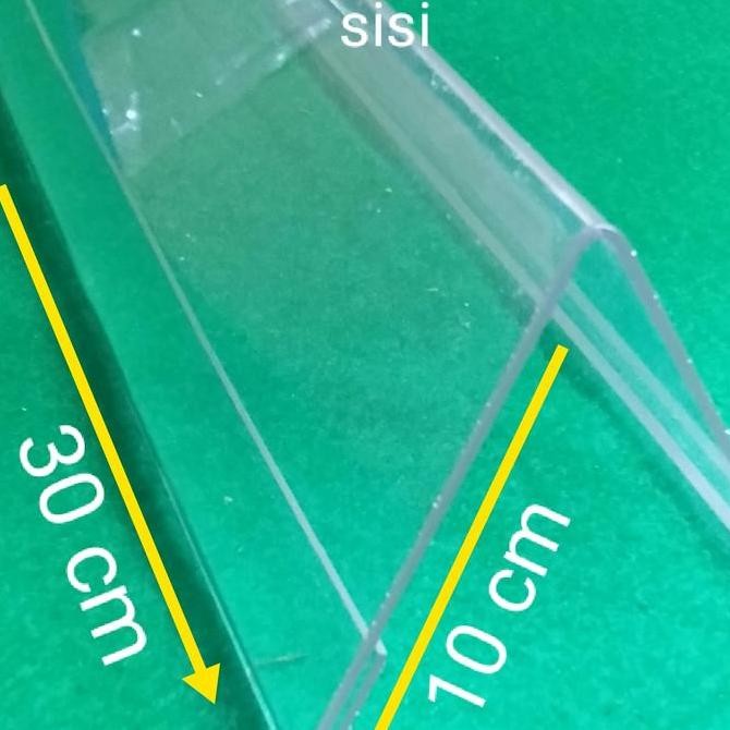 

New papan nama meja akrilik uk 10 x 30 cm 2 sisi tebal 2 mm