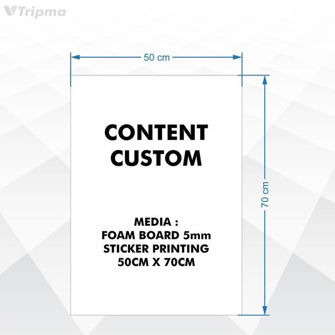 New Tripod Stand Sign - Tripod Display - Papan Iklan + Foam Board 50x70