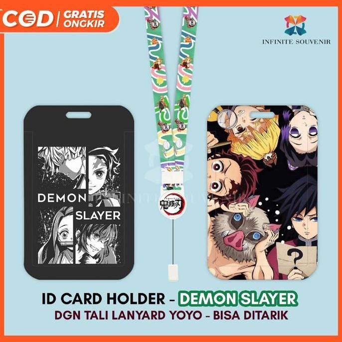 

New (N017) ID Card Holder Tali Yoyo Demon Slayer / Nametag Yoyo Demon Slayer / Card Holder Yoyo / Tanjiro / Zenitsu / Nezuko / Card Holder Tali Bisa Ditarik