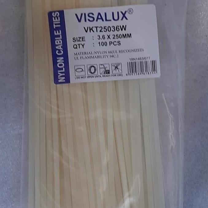 

New Tie wrap/cable ties Merk Visalux Ukuran 25cm Lebar 3.6m