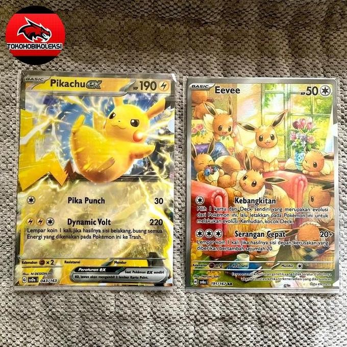

New CLEAR FILE / MAP POKEMON ORIGINAL 100% [Dapat 2] PIKACHU EX & Eevee AR LIMITED PROMO POKEMON TCG INDONESIA (bukan umbreon vmax aa, bukan charizard, bukan greninja SAR, bukan alternate art) binder pokemon map pokemon