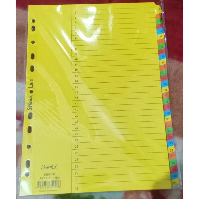 

New bantex a4 1-31 pembatas buku