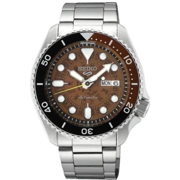 Baru Seiko 5 Sports SRPJ47K1 Automatic Skeleton Brown Dial Skx Srpj47