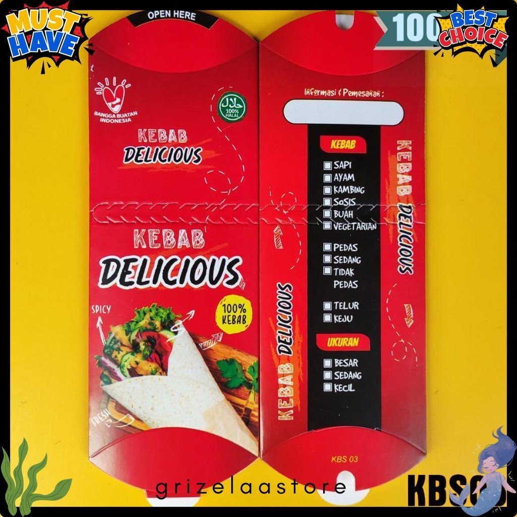

[Hemat 1Kg] Kemasan Kebab Grosir | Kardus Kebab Murah Flash Sale! Diskon Hingga 70%