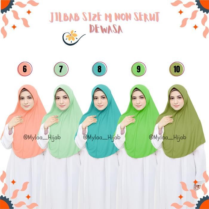 RHS Mylaa Hijab jilbab Instan kerudung bergo SIZE M NON SERUT Sekolah Anak atau Dewasa Bahan Kaos PE