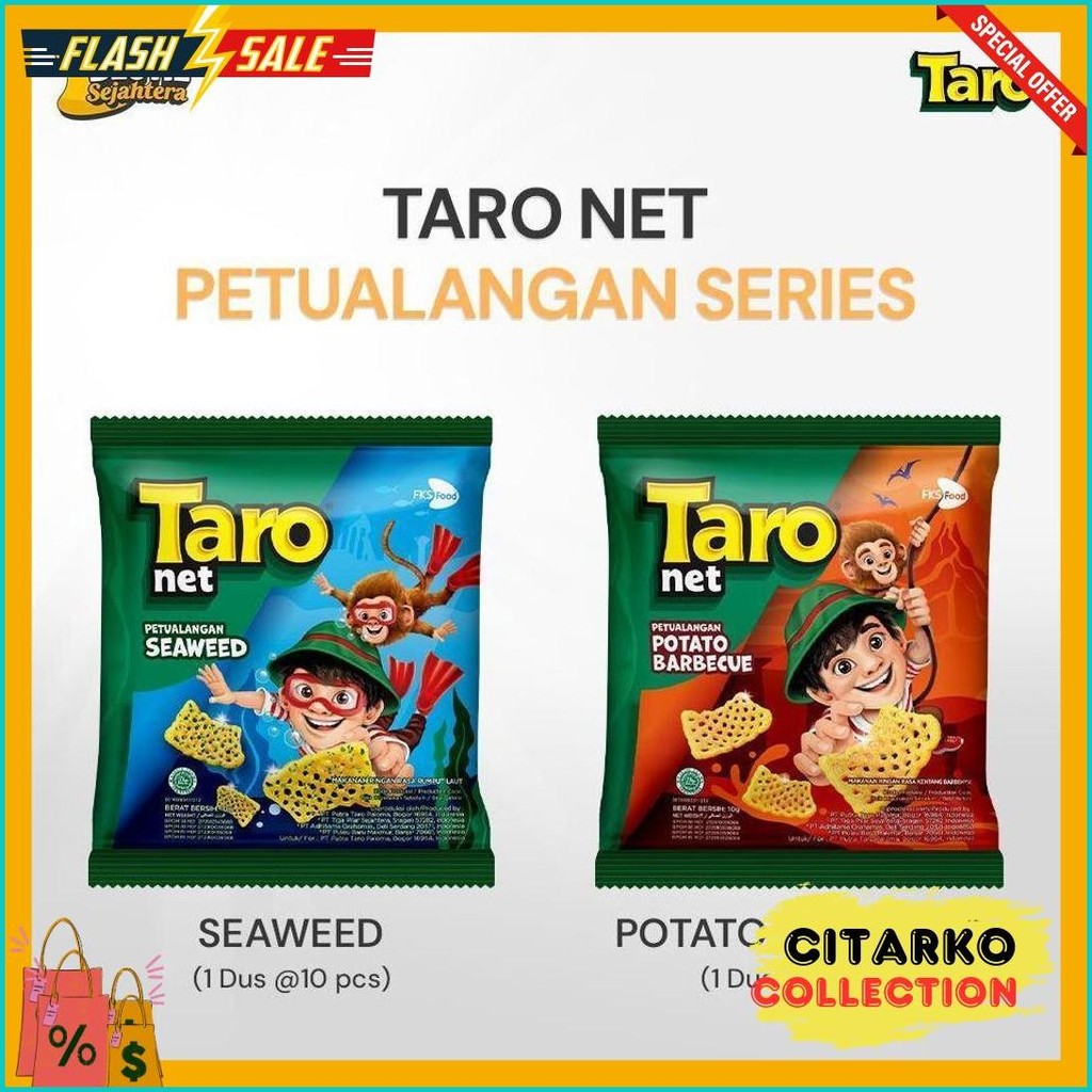 

Taro - Seaweed - Small Pack - 1 Karton (4Renceng) - 40 Pcs - 17Gr Diskon