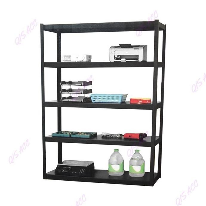 KRISBOW Rak Gudang / Rak Besi 5 Susun 120x45x180 Cm 250 Kg per Rak Blk