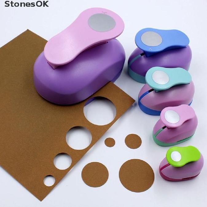 PAPER PUNCH CIRCLE CUTTER 9 16 25 MM PEMBOLONG BULAT BESAR ORIGINAL DAN TERPERCAYA