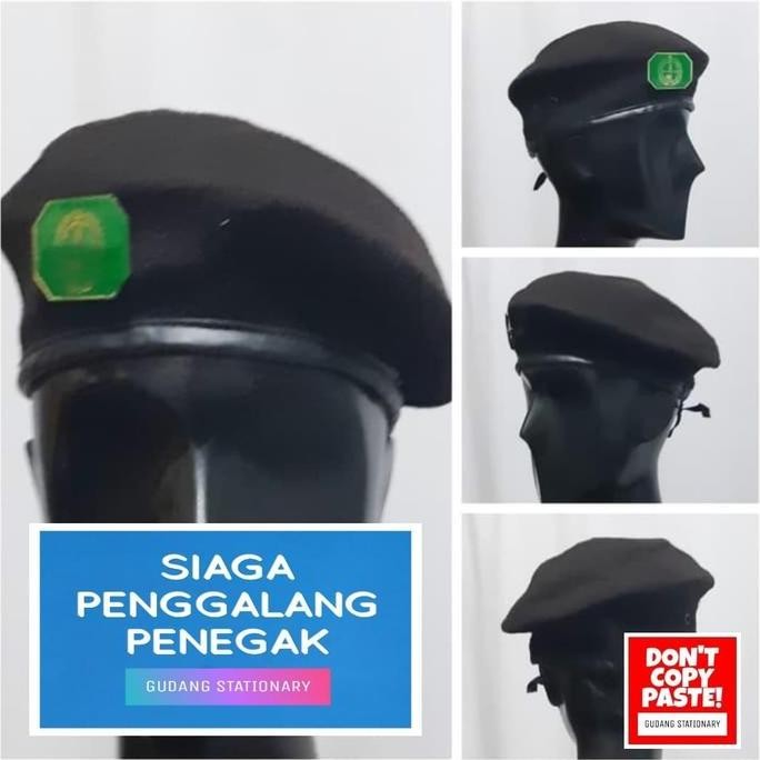 (Expert) Topi Baret Pramuka Laken + Pin