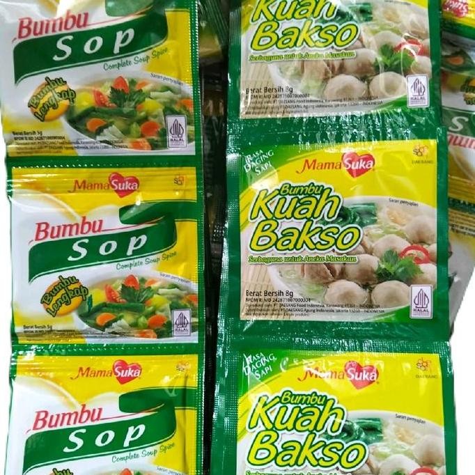 

72pcs/6 renceng bumbu kuah bakso dan sop mama suka 5gr&8gr