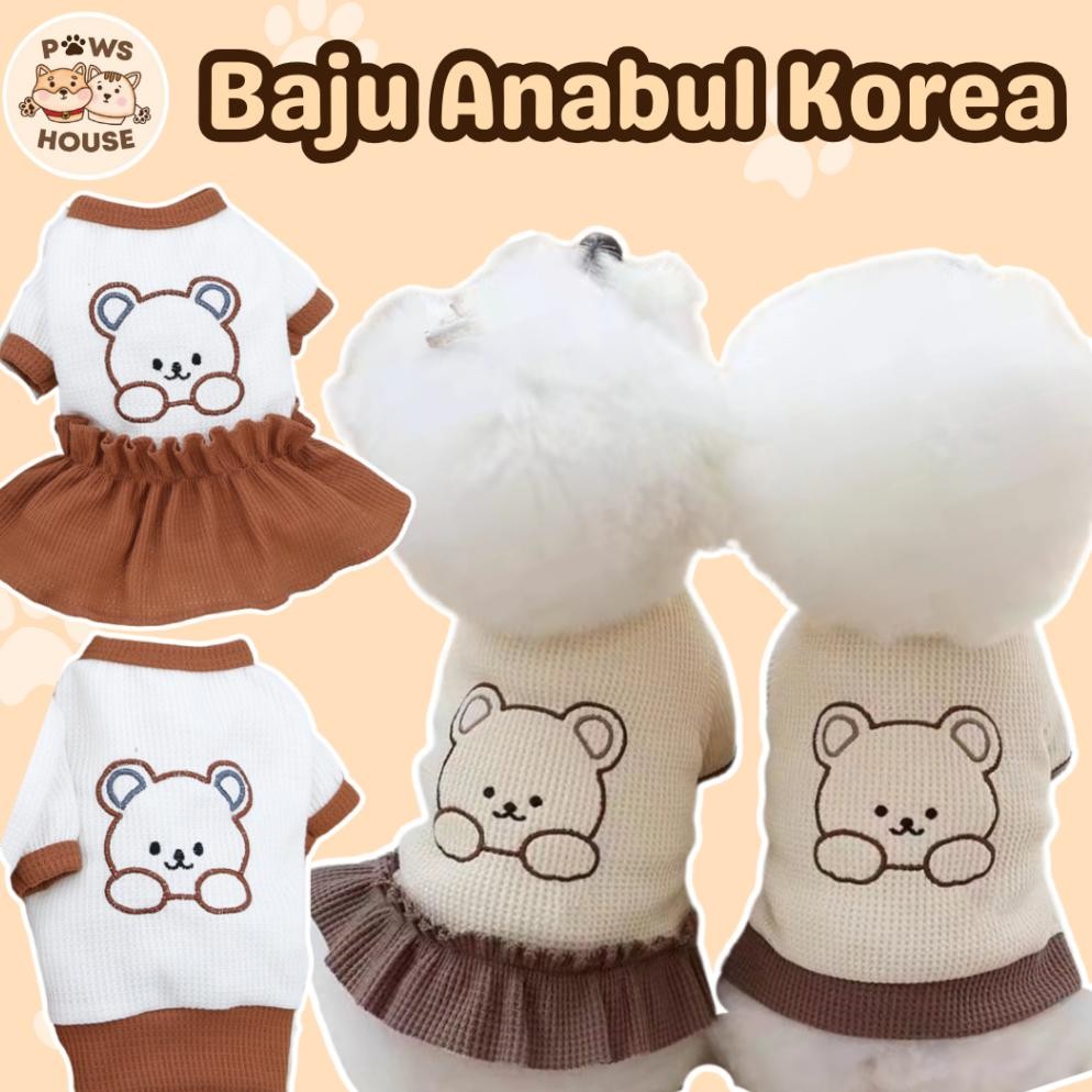 (Terbaru) Baju Anjing Korea Lucu Cewek Cowok Kecil Besar Poodle Betina Jantan (Terlaris)