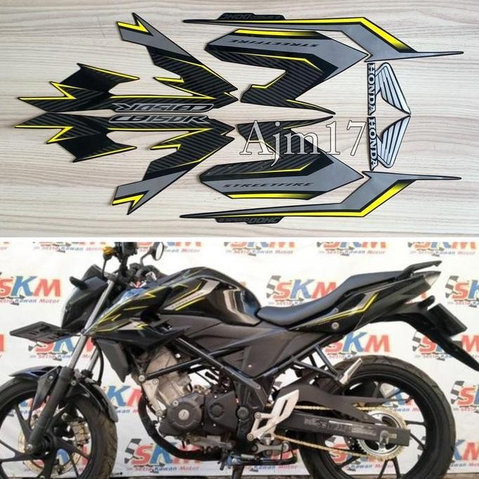TERBARU STIKER STRIPING CB 150 R CB150R CB 150R 2018 HITAM LIS KUNING