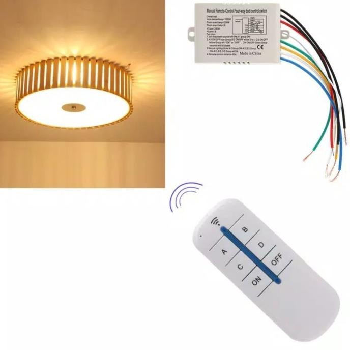 220v Saklar Remote 4 Channel 4x1000w / Remote Control Switch 4 Way/Saklar Remote 4 Channel / 220V 10