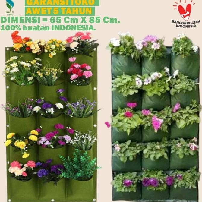 Original Pot Tanaman Wall Planter Gantung Polybag Hijau Hitam untuk Benih Shopee
