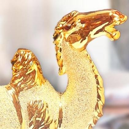 Onta Keramik Pajangan Emas Camel Gold Golden Coin Timur Tengah
