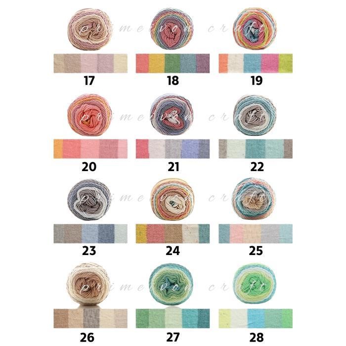 

Benang Rajut Katun Rainbow/ Rainbow Cake Yarn Rcb5
