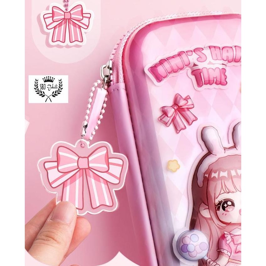 

Terbaru Kotak Pensil KBX 3D Happy Time Pencil Case Anak Waterproof Hardcase