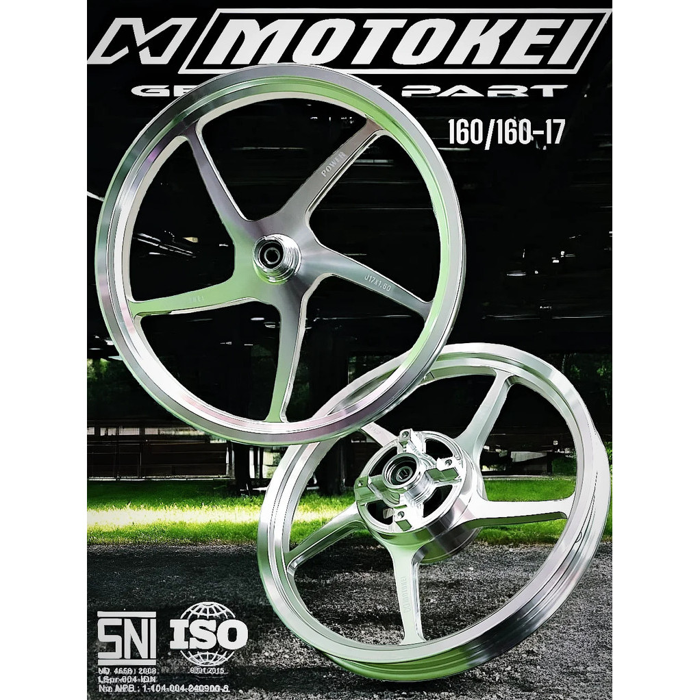 Velg MOTOKEI Model MUTAKIN 160/160x17 VARIO 110/125/150/160 CBS BEAT SCOOPY GENIO SPACY MIO SPORTY J