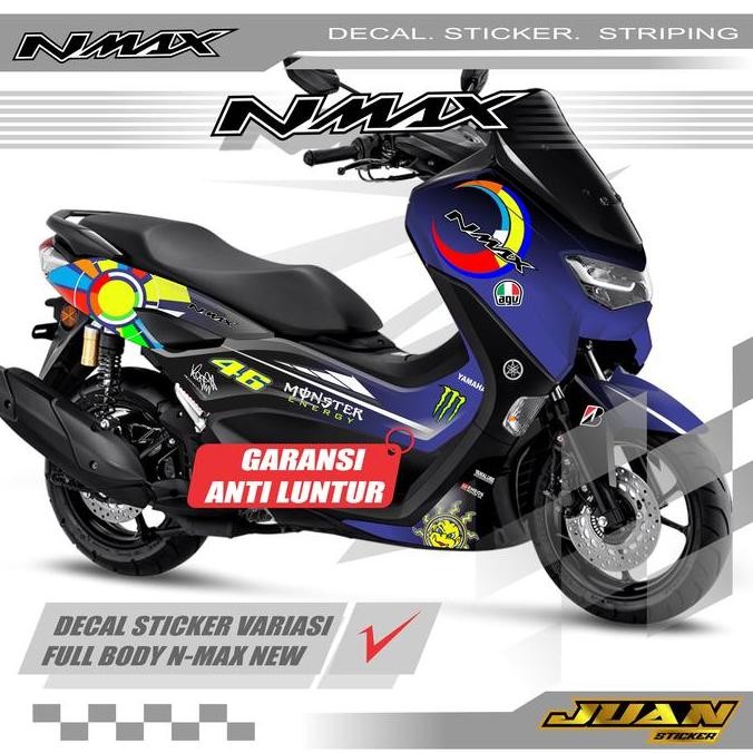 DECAL NMAX 2020 2 2022 - NEW STIKER FULL BLOK NMAX 2020 2 2022 - STIKER NMAX FULL BODY terlaris Moto
