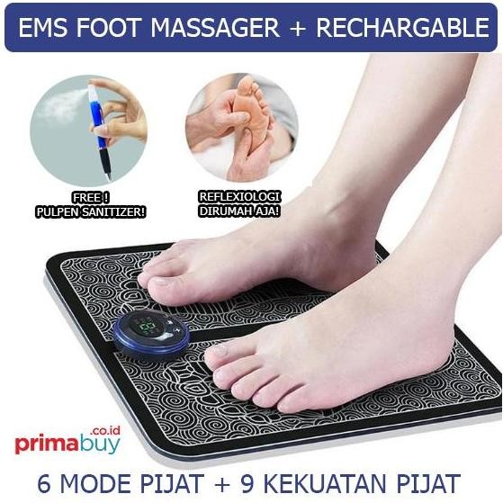 Original EMS Foot Massager Pad Elektrik Akupuntur Rechargeable Pijat Kaki Shopee