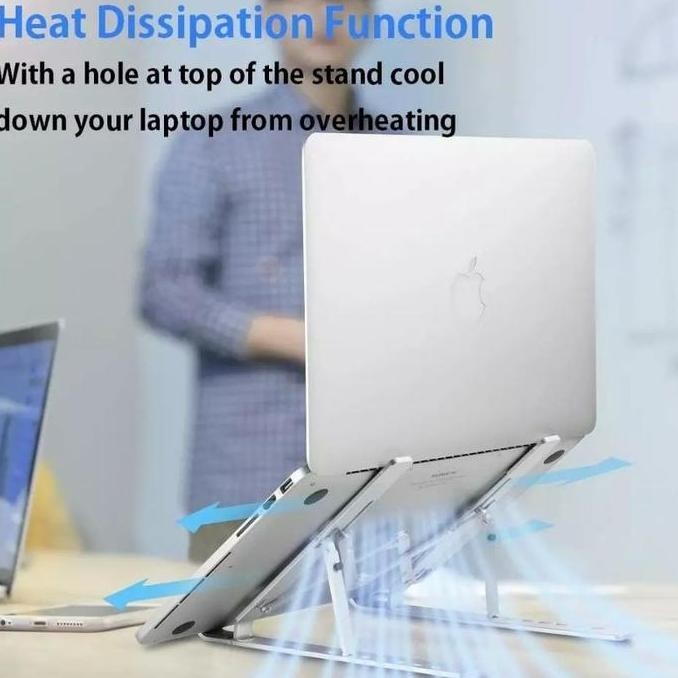 BEBAS ONGKIR - Stand Laptop/Laptop Stand Lipat Aluminum Alloy Macbook Notebook