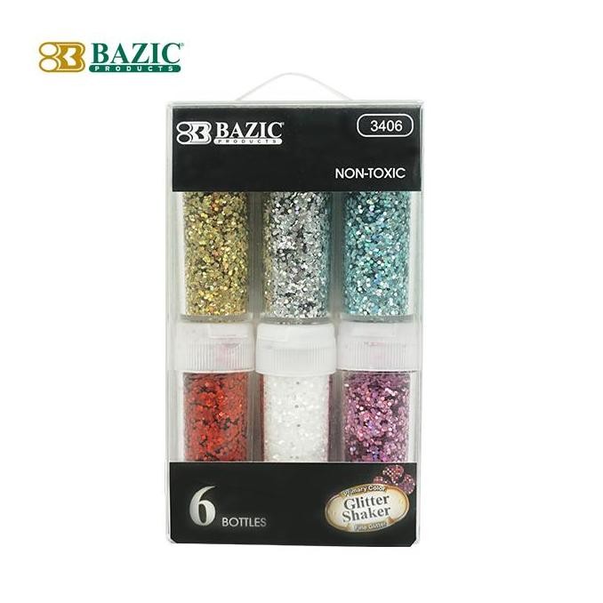 

BEBAS ONGKIR - Bazic Glitter Shakers 6 Bottles - Glitter