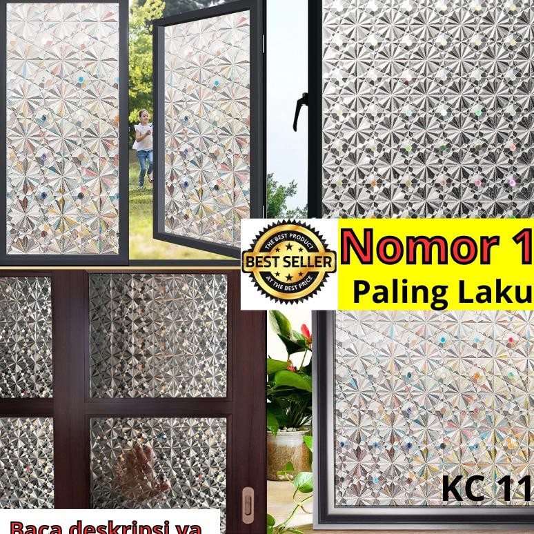 (Terbaru) STICKER KACA PREMIUM HOLOGRAM SUNBLAST KACA SALUR PUTIH STIKER DEKORATIF SANBLAS WALLSTICK