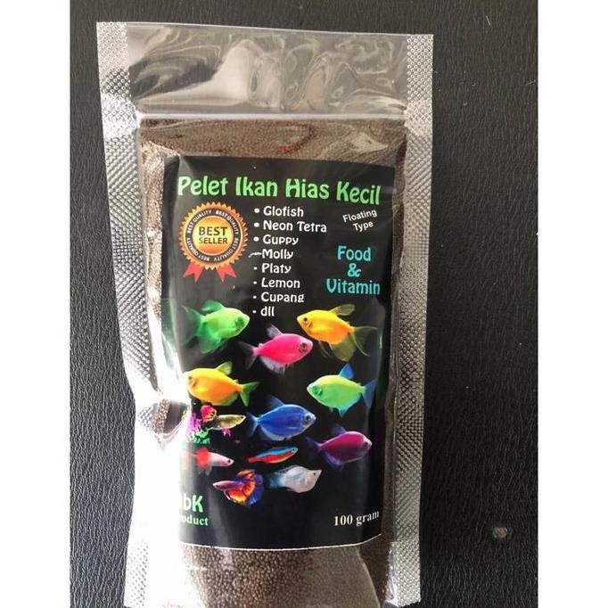 Pelet Ikan Glofish Guppy Neon Makanan Ikan Hias Kecik